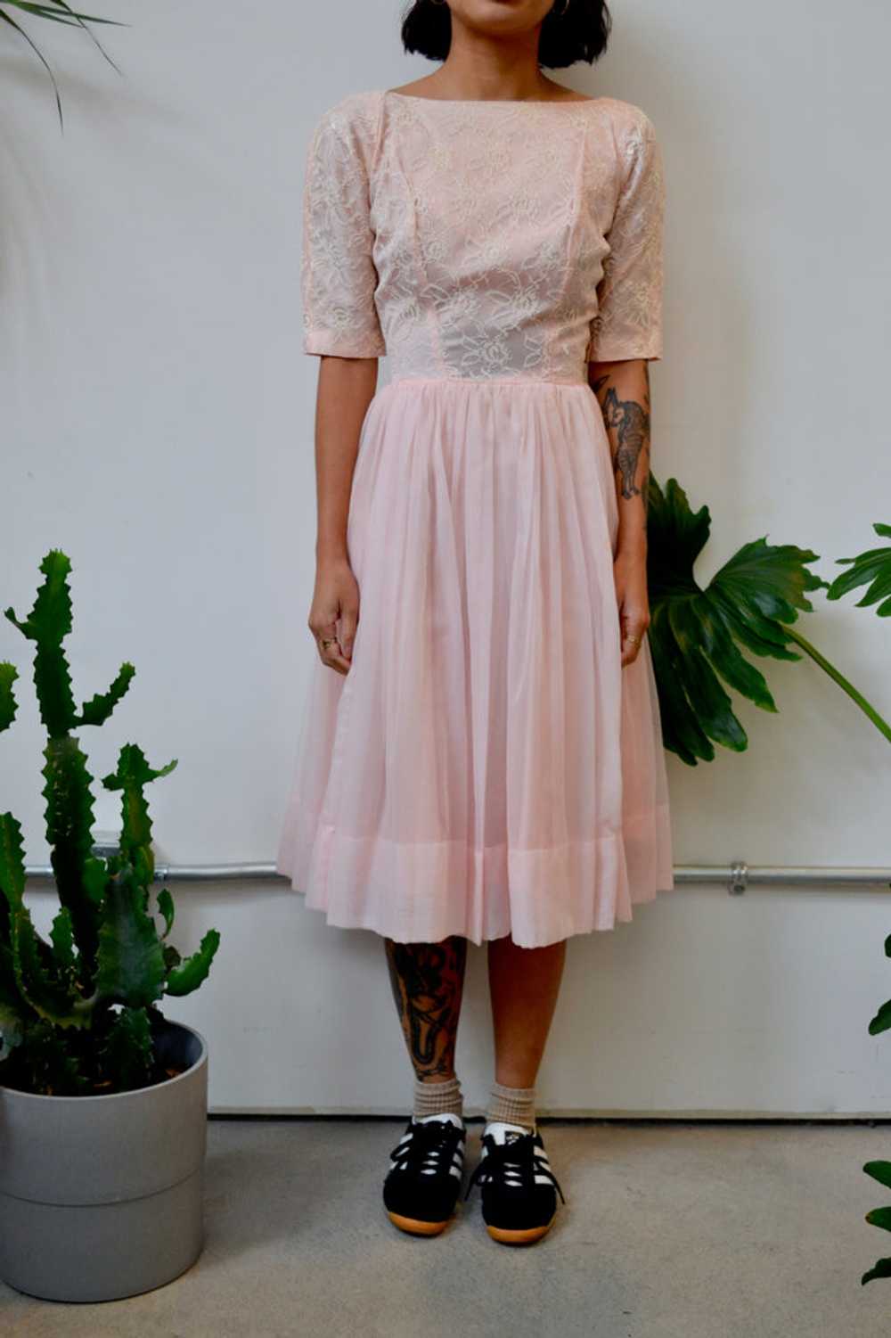 Fifties Pink Party Dress - image 1