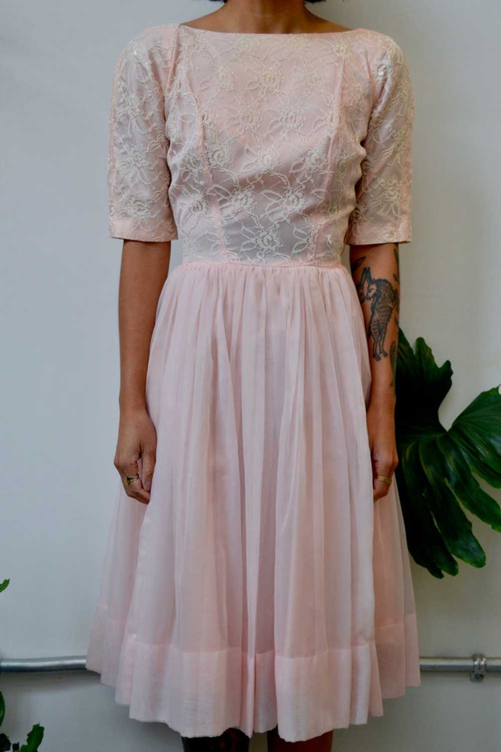 Fifties Pink Party Dress - image 2