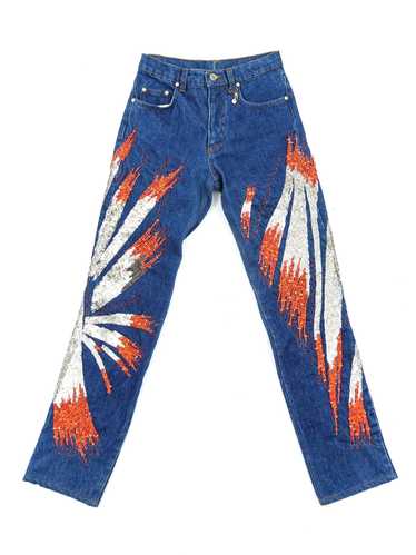 Roberto Cavalli Bead And Sequin Embellished Jeans