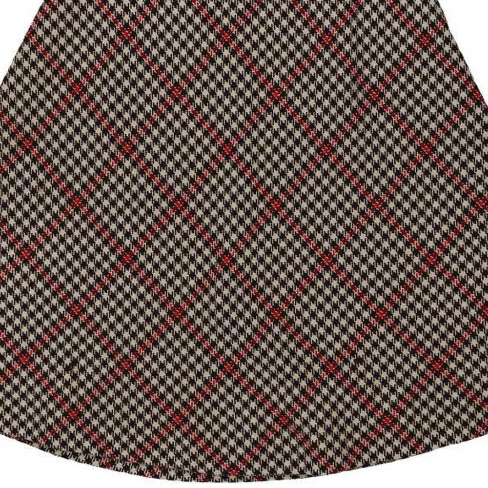 Unbranded Checked Skirt - 29W UK 10 Brown Wool Bl… - image 4