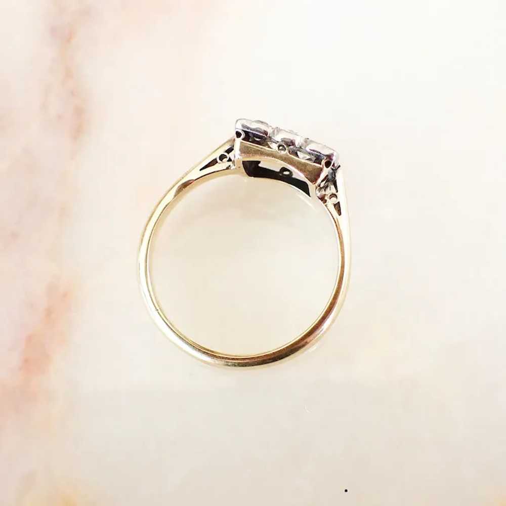 Edwardian Diamond Panel Ring, 18ct Gold & Platinum - image 5