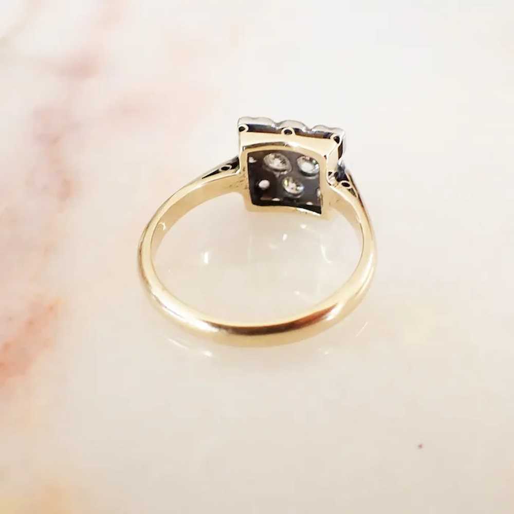 Edwardian Diamond Panel Ring, 18ct Gold & Platinum - image 8