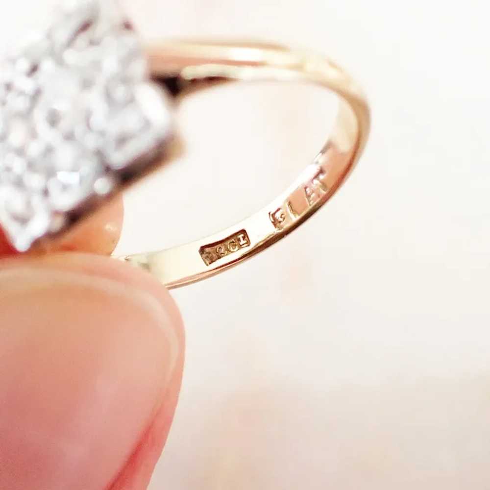 Edwardian Diamond Panel Ring, 18ct Gold & Platinum - image 9