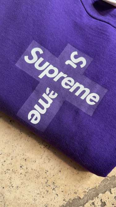Supreme Cross Box Logo Hooded Sweatshirt “Natural” Size Medium