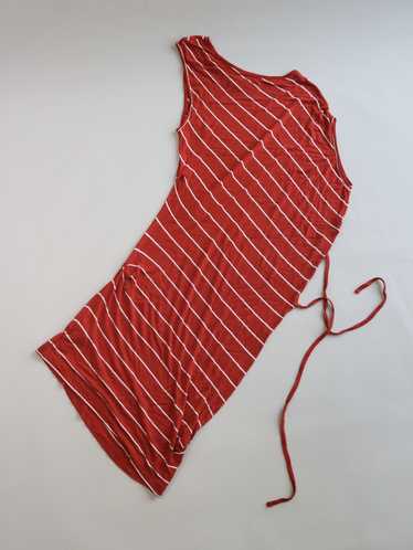 Maison Margiela MM6 red stripes asymmetrical dress