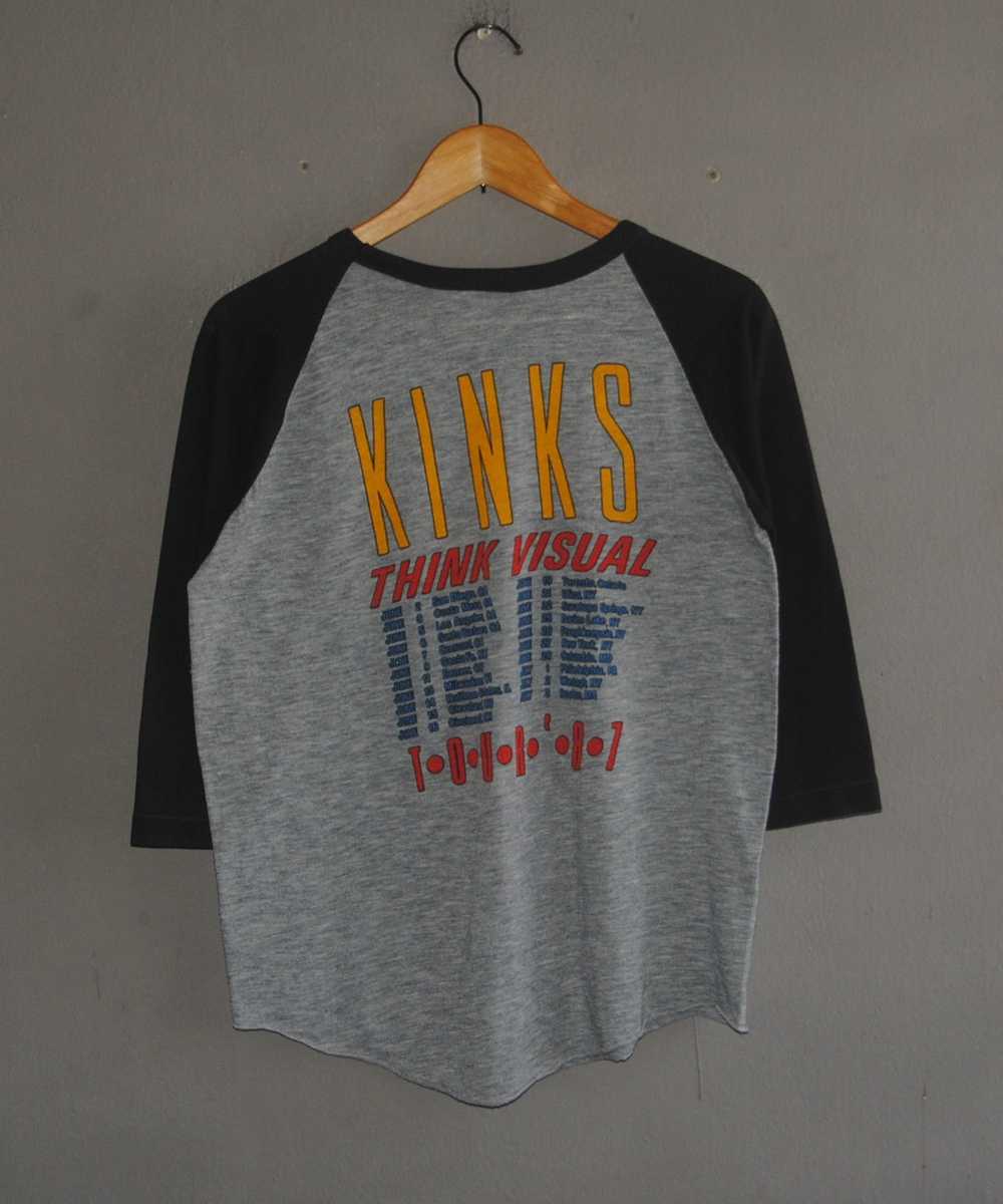 Rock T Shirt × Vintage 1987 THE KINKS Think Visua… - image 2