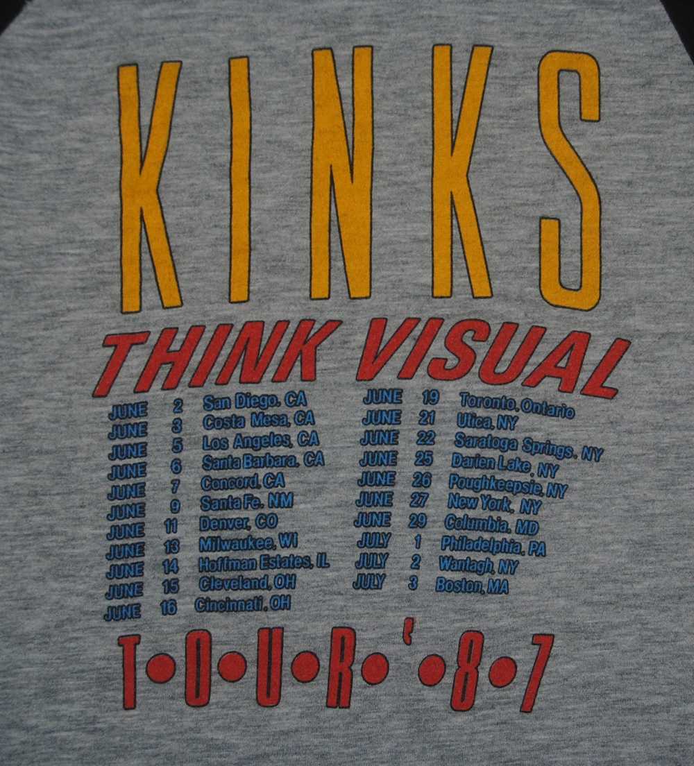 Rock T Shirt × Vintage 1987 THE KINKS Think Visua… - image 5