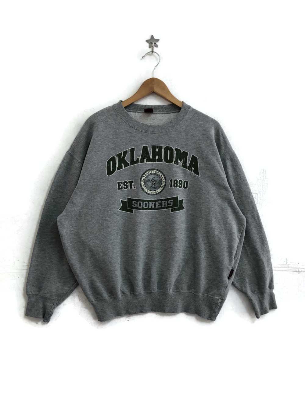 Vintage vintage oaklahoma sweatshirt grey long sl… - image 1