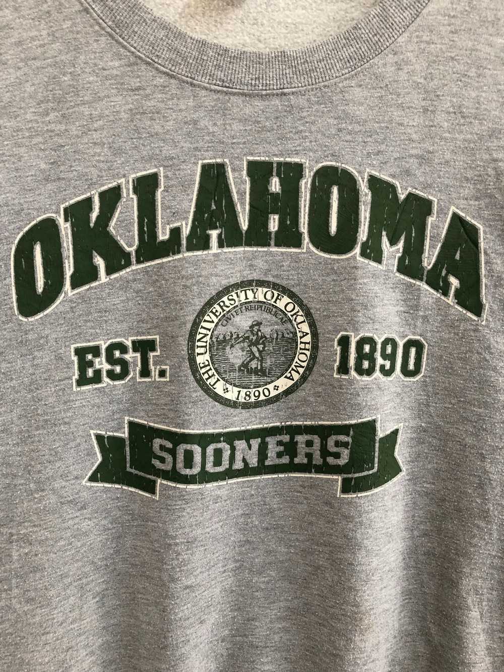 Vintage vintage oaklahoma sweatshirt grey long sl… - image 2