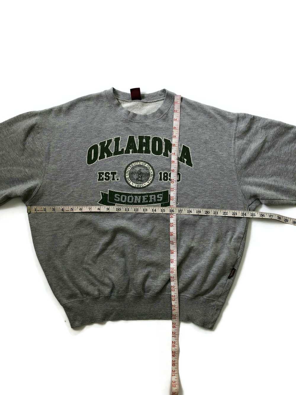 Vintage vintage oaklahoma sweatshirt grey long sl… - image 5