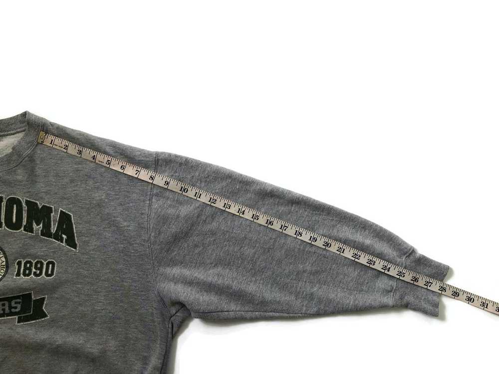 Vintage vintage oaklahoma sweatshirt grey long sl… - image 6