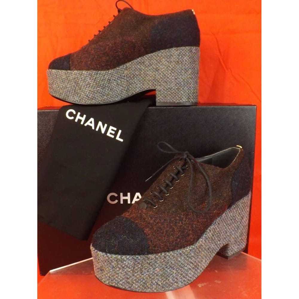 Chanel Tweed lace ups - image 2