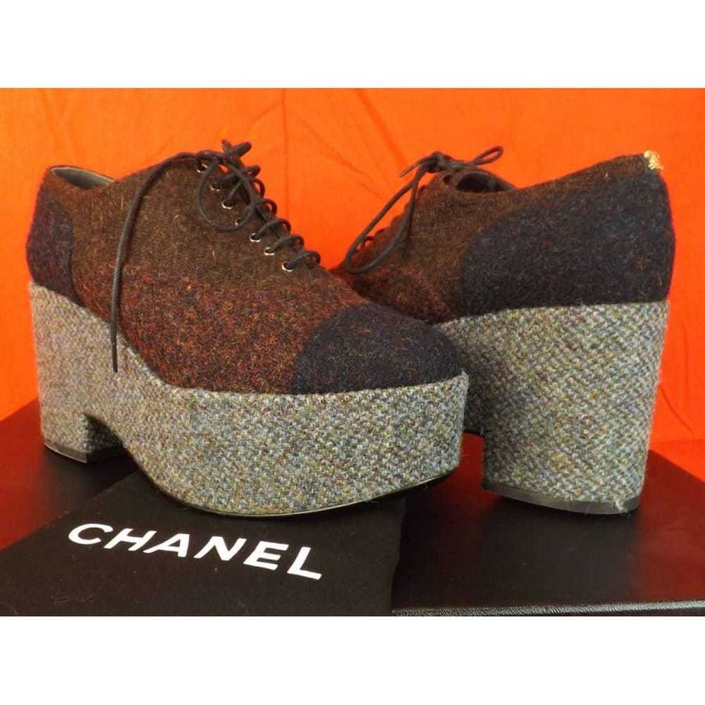 Chanel Tweed lace ups - image 3