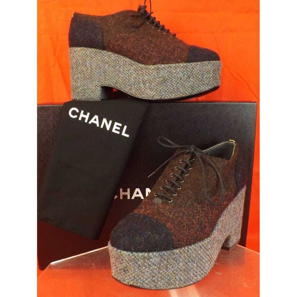 Chanel Tweed lace ups - image 5