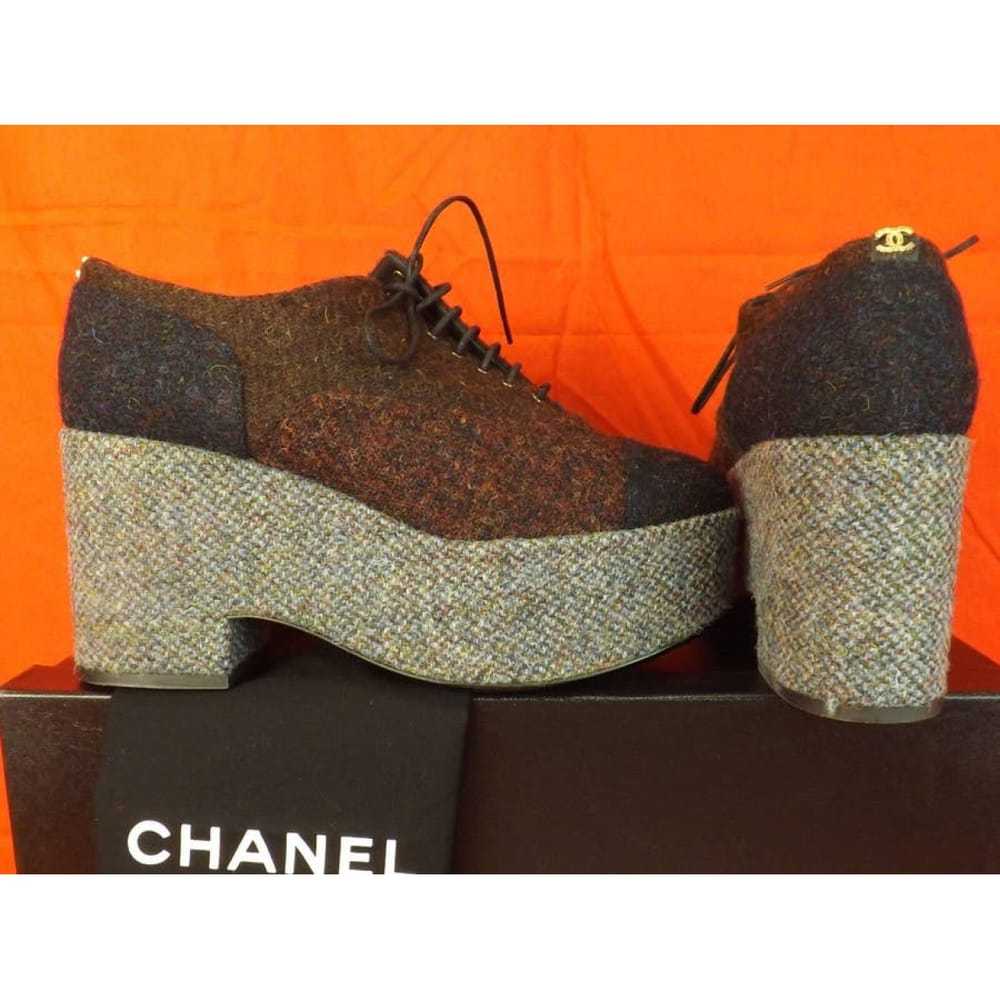 Chanel Tweed lace ups - image 6