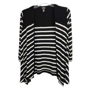 Chicos Chicos Travelers Black White Stripe Open Fr