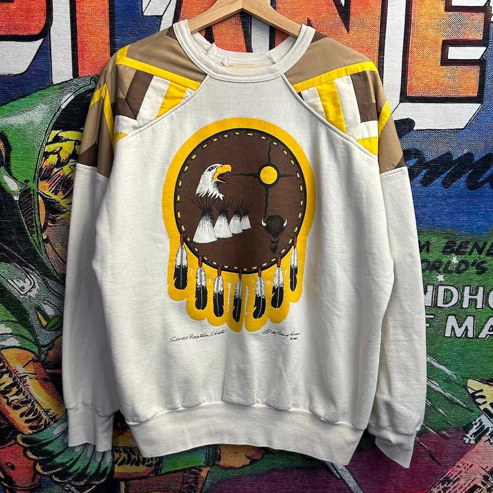 Streetwear × Vintage Vintage 80’s Eagle Sweater S… - image 1