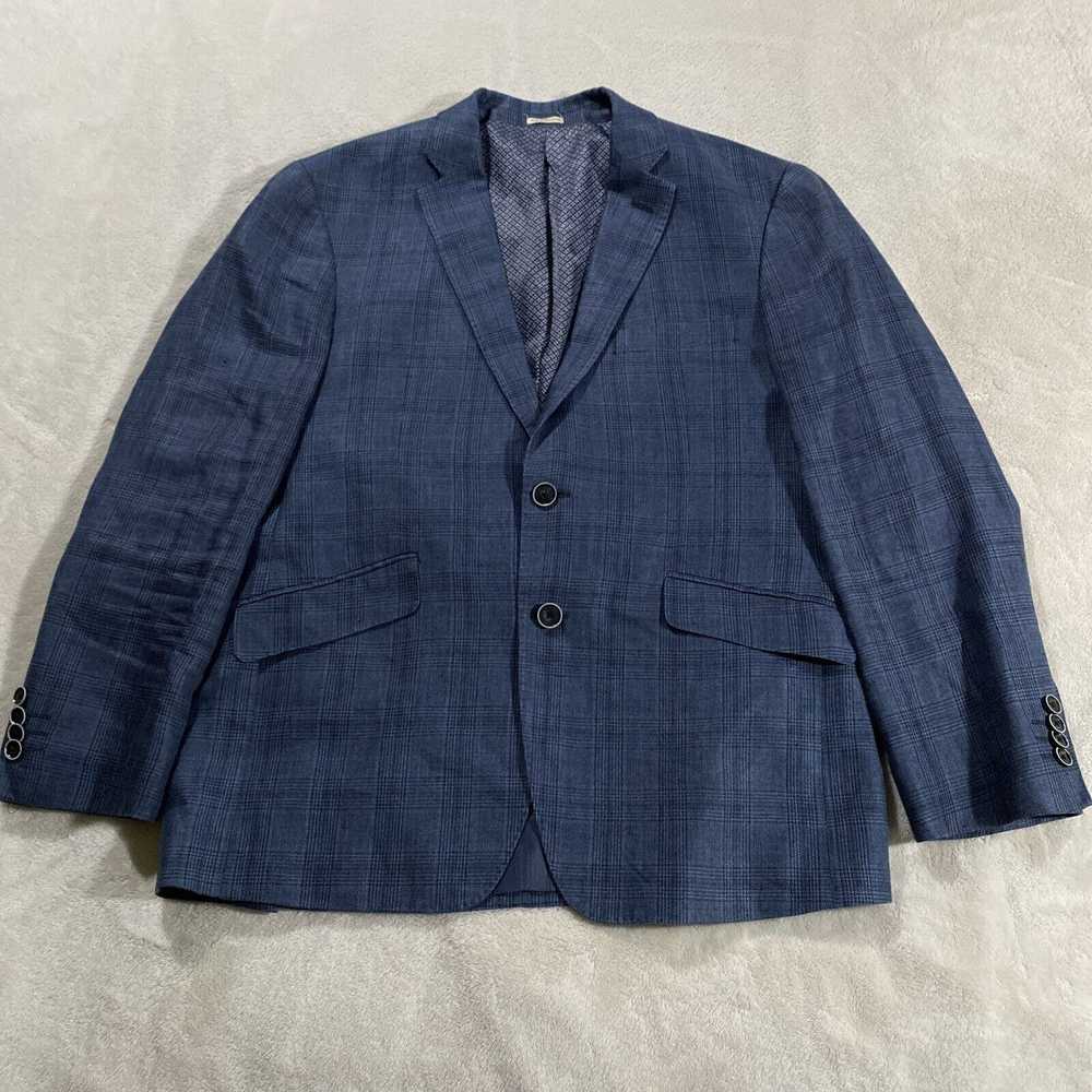 Joseph Abboud Joseph Abboud Dark Blue Linen Glen … - image 2