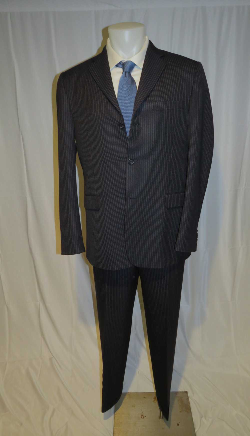 Other Burberry London Gray Stripe Three Button Su… - image 1