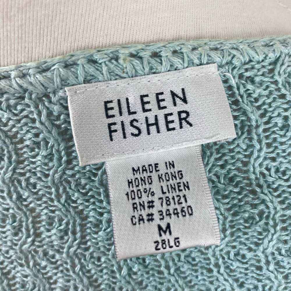 Eileen Fisher Eileen Fisher Light Blue Linen Butt… - image 5