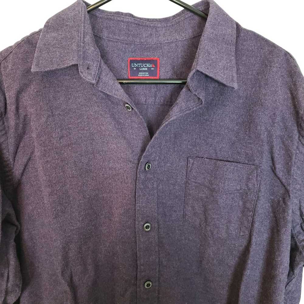 UNTUCKit UNTUCKit Men L Purple Long Sleeve Button… - image 2