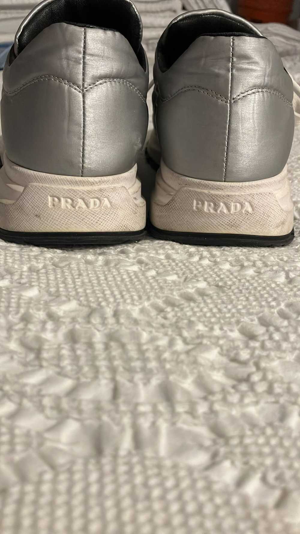Prada Prada silver nylon sneakers - image 5