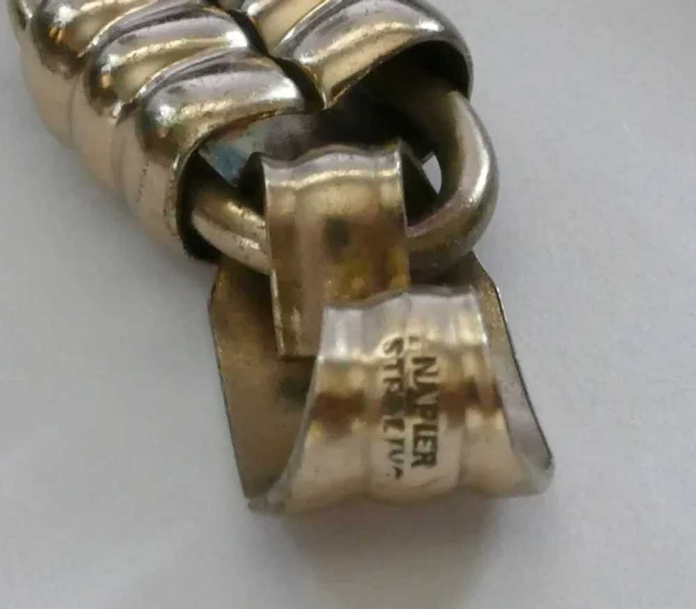 Vintage Signed Napier Gold Plated Sterling Ring C… - image 2