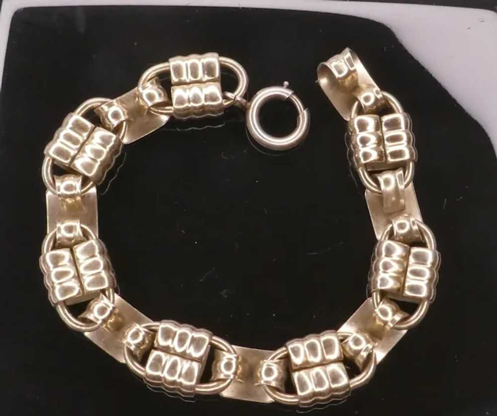 Vintage Signed Napier Gold Plated Sterling Ring C… - image 5