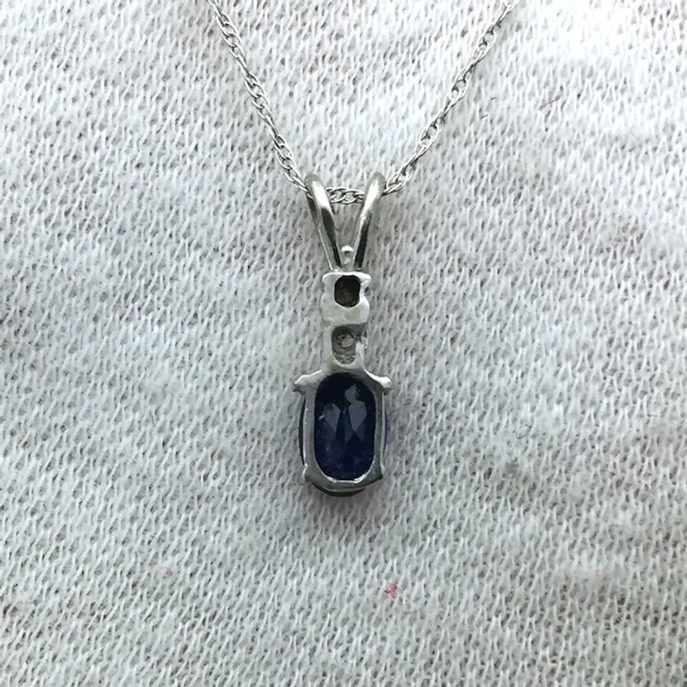 10KW Sapphire Pendant with 18'' Necklace - image 4