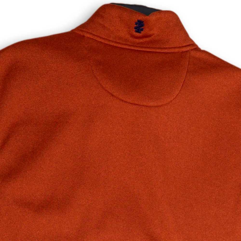IZOD Mens Orange Fleece Sleeveless Pockets Mock N… - image 4