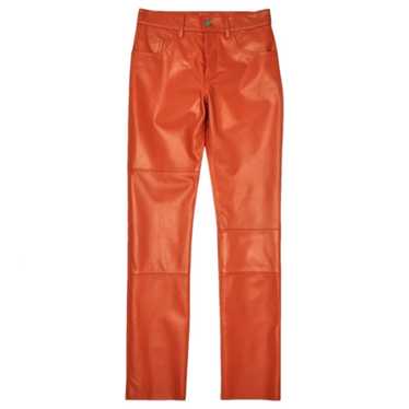 MM6 Leather straight pants