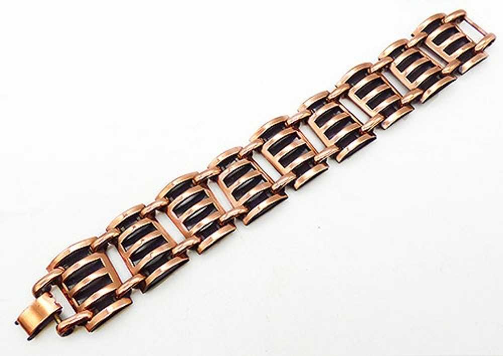 Mid Century Modernist Copper Bracelet - image 1