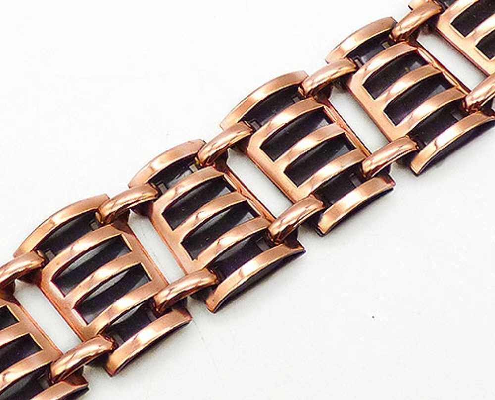 Mid Century Modernist Copper Bracelet - image 2