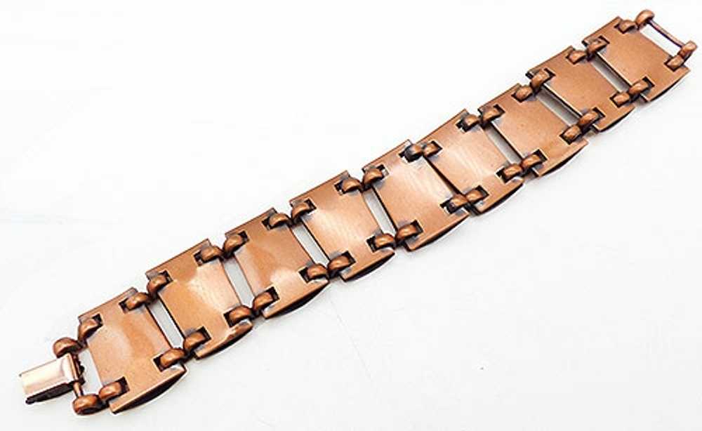 Mid Century Modernist Copper Bracelet - image 3