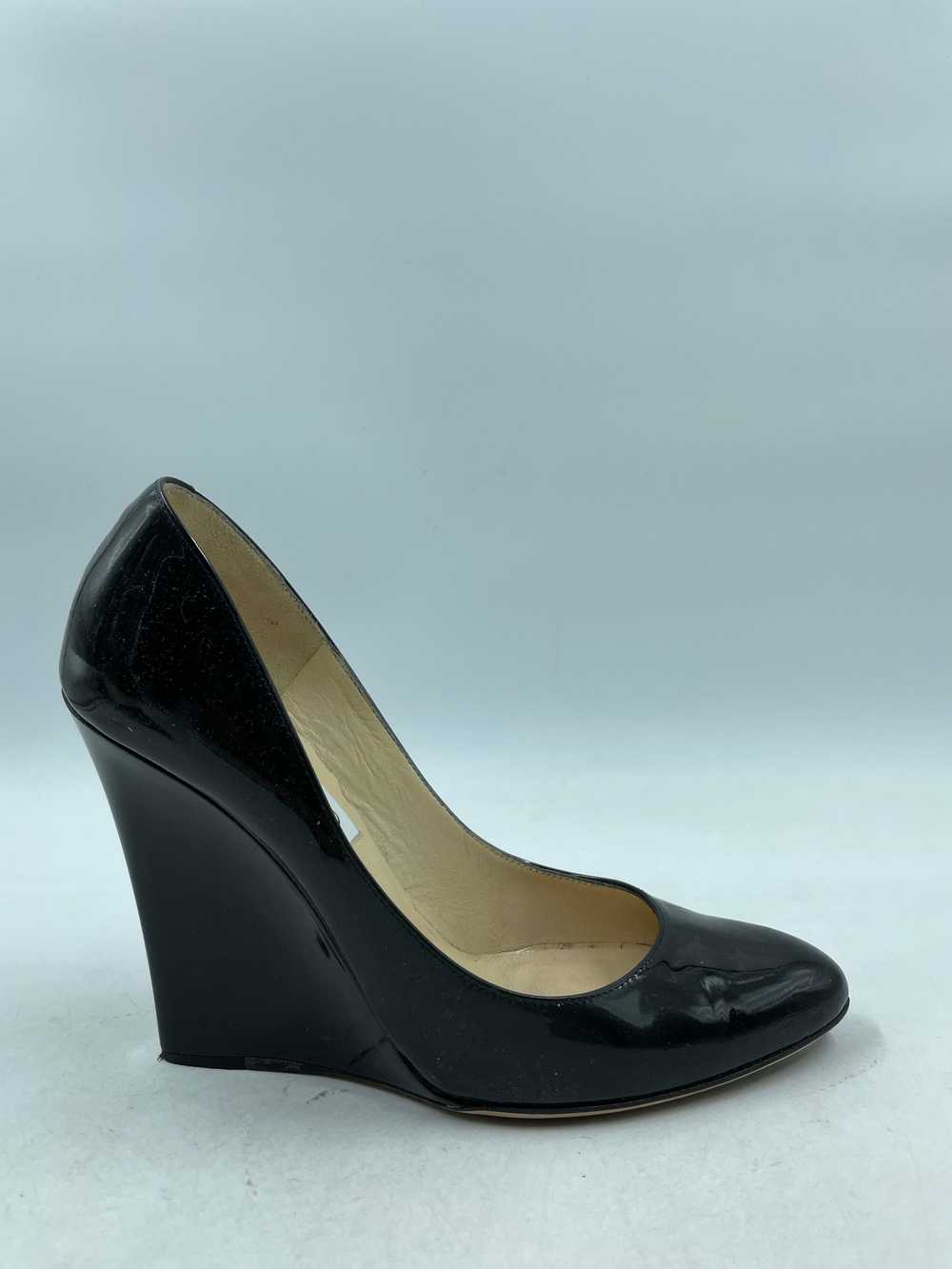 Authentic Jimmy Choo Black Patent Wedge Pumps W 7 - image 1