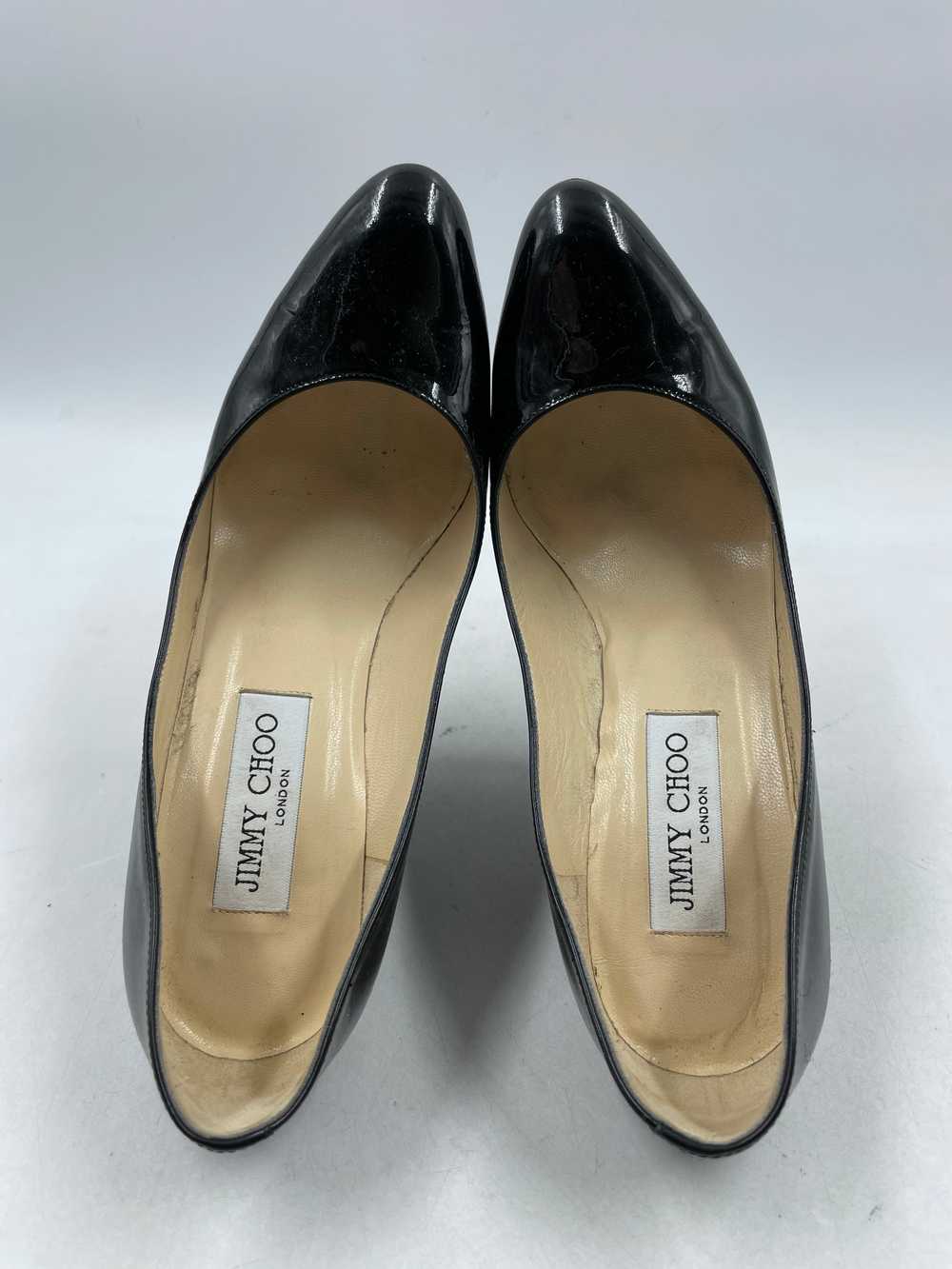 Authentic Jimmy Choo Black Patent Wedge Pumps W 7 - image 6