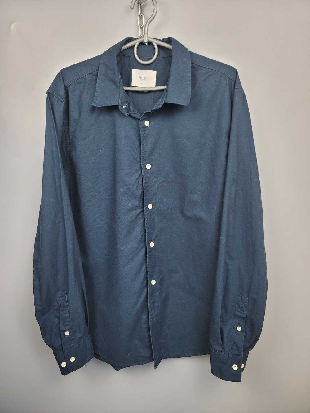 Folk Folk Navy Blue Cotton Shirt Size 4 - image 1