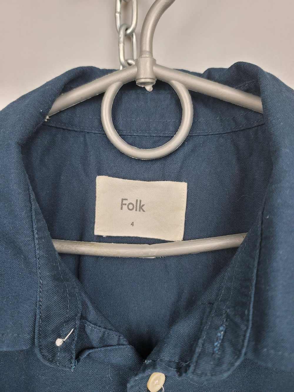 Folk Folk Navy Blue Cotton Shirt Size 4 - image 3