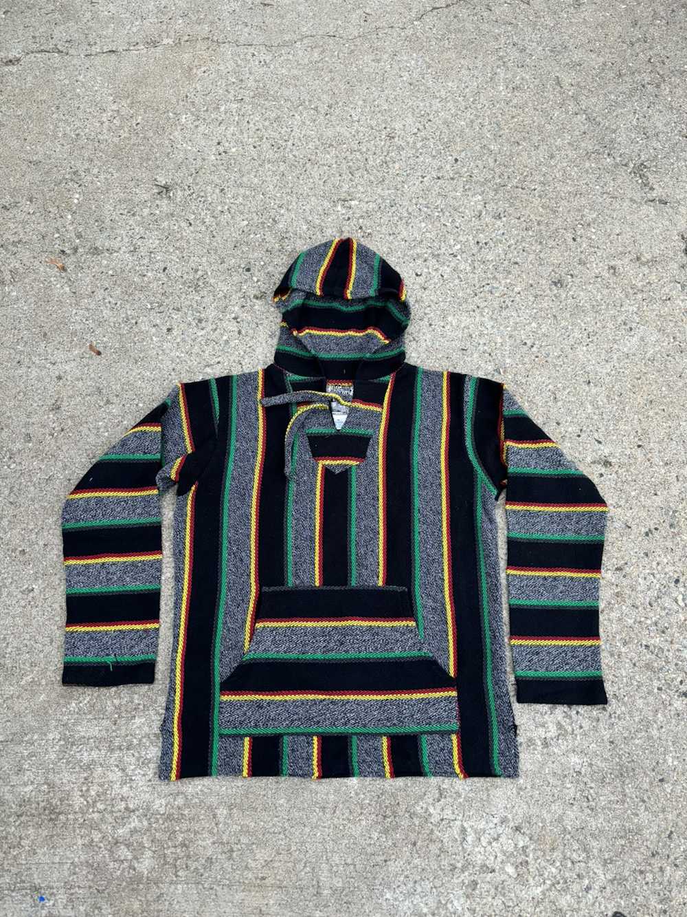 Mexican Threads × Vintage Mexican poncho hoodie - Gem