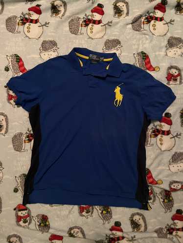 Polo Ralph Lauren Big Horse Polo Shirt Blue Yellow Size Men s 3XB