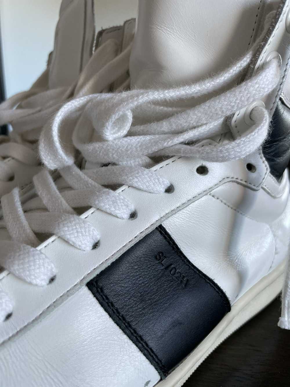 Yves Saint Laurent White YSL High Top Sneakers - image 3