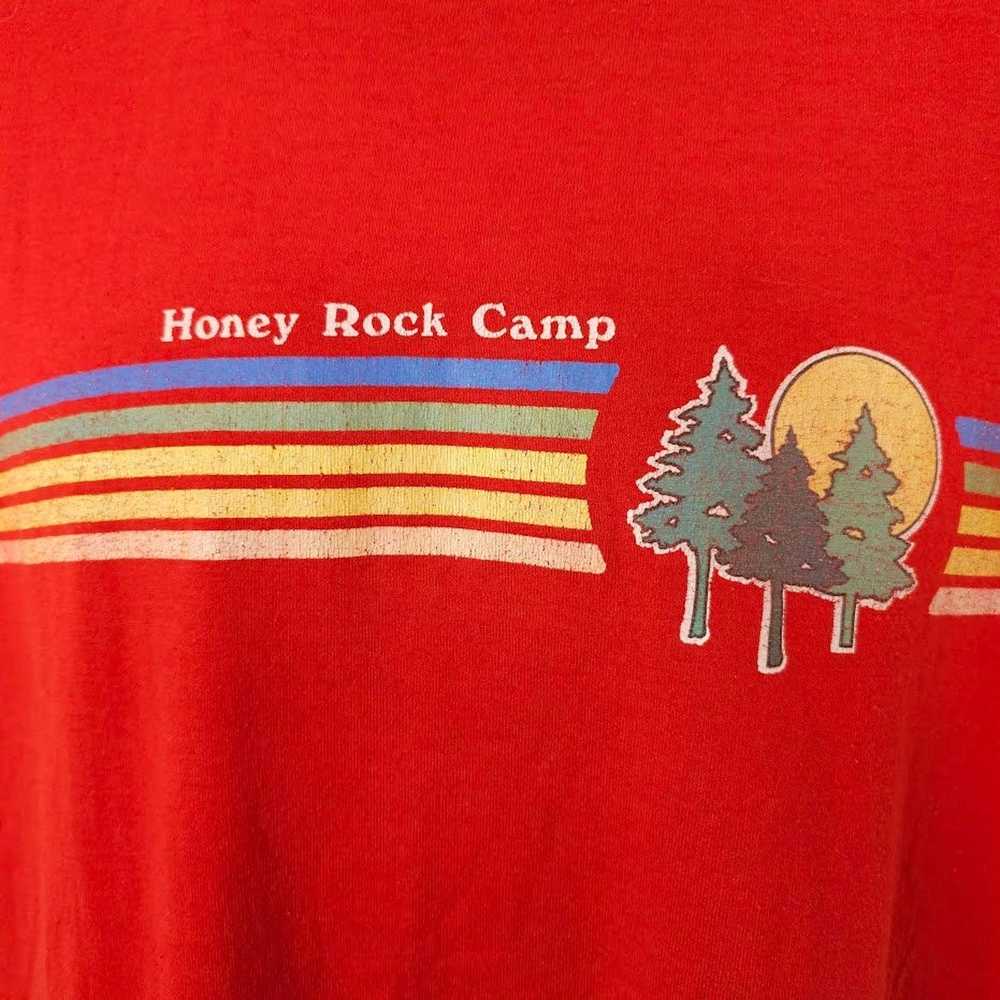 Vintage Honey Rock Camp T Shirt Vintage 80s Rainb… - image 2