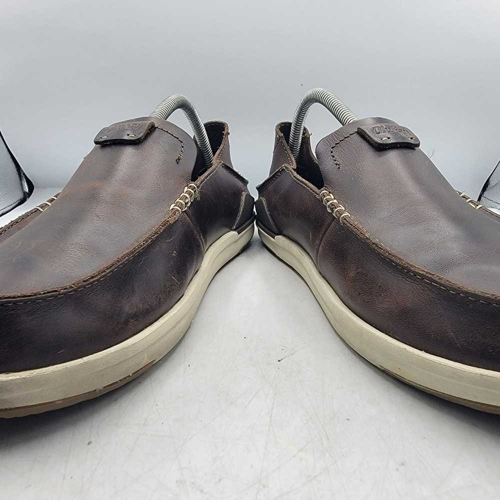 Olukai Olukai Kakaha Mens 10 Brown Leather Slip O… - image 3