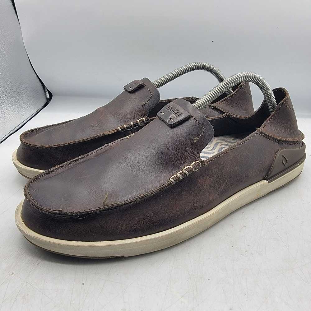 Olukai Olukai Kakaha Mens 10 Brown Leather Slip O… - image 4