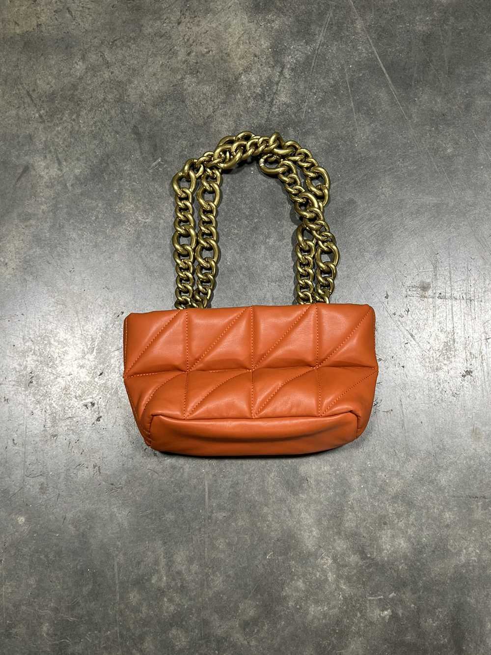 Zara ZARA Orange Fluff Hand Bag - image 2
