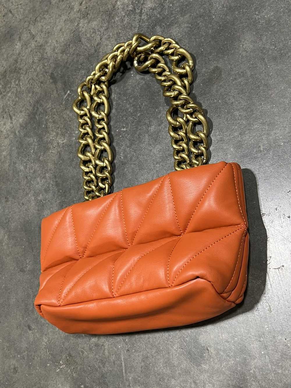 Zara ZARA Orange Fluff Hand Bag - image 5