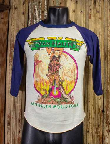 Vintage 1979 VAN HALEN WORLD TOUR T-SHIRT Large_Black - Gem