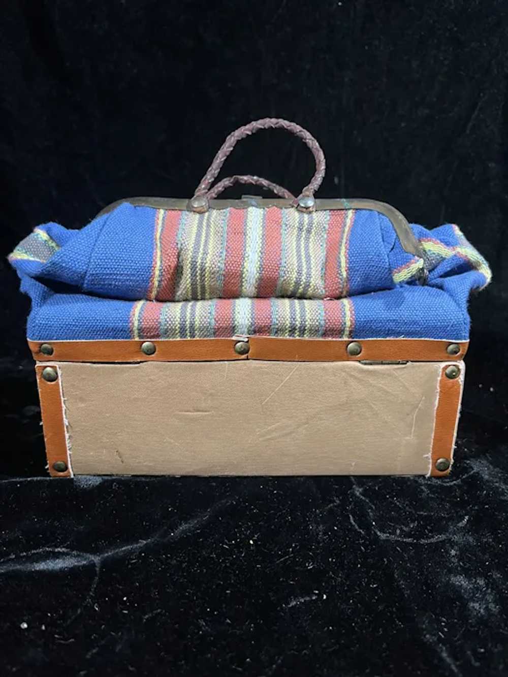 Vintage Multi-Color sac de voyage Purse W/ Chest - image 5