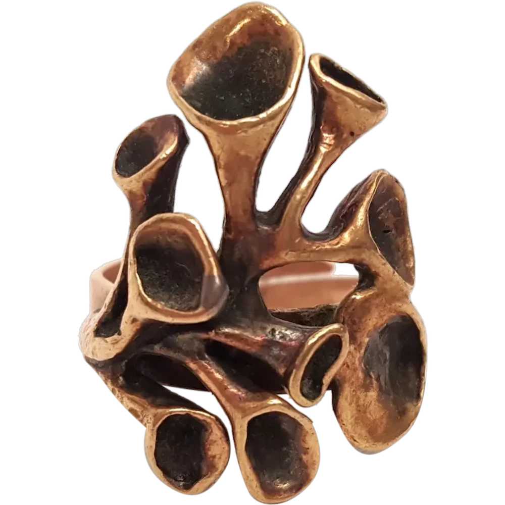 Hannu Ikonen - Reindeer Moss Bronze Ring - Valo-K… - image 1