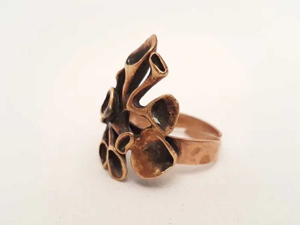 Hannu Ikonen - Reindeer Moss Bronze Ring - Valo-K… - image 2